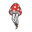 2pcs cartoon leg mushroom patch human leg boho hippie iron on applique badage FT