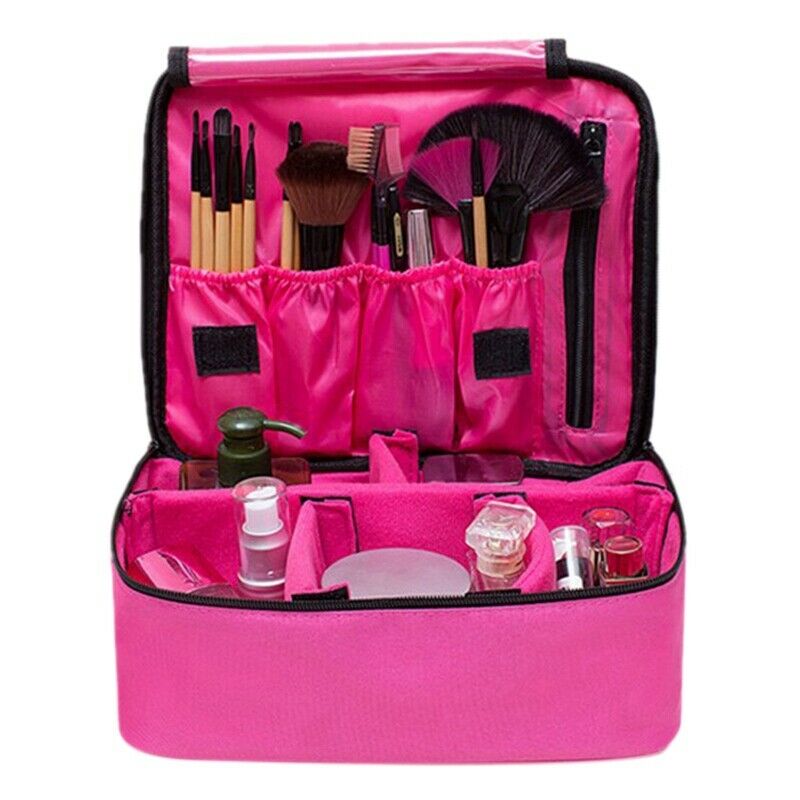 Professional Large Makeup Bag Cosmetic Case Storage Handle Organizer Travel J5Y7