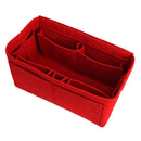 Red Home Storage Bag Purse Organizer Felt Insert Bag Makeup Organizer Inner M8Q5