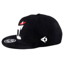 WuKe Embroidery Snapback, Baseball Hat Flat Brim Hip Hop Caps, Black Big te