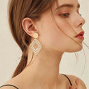 Rattan Earrings For Women Handmade Straw Wicker Braid Drop Dangle Earrings  M3Y5