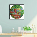 Green Garden Cross Stitch Kits Handmade 11CT Stamped Decor Needlework Craft