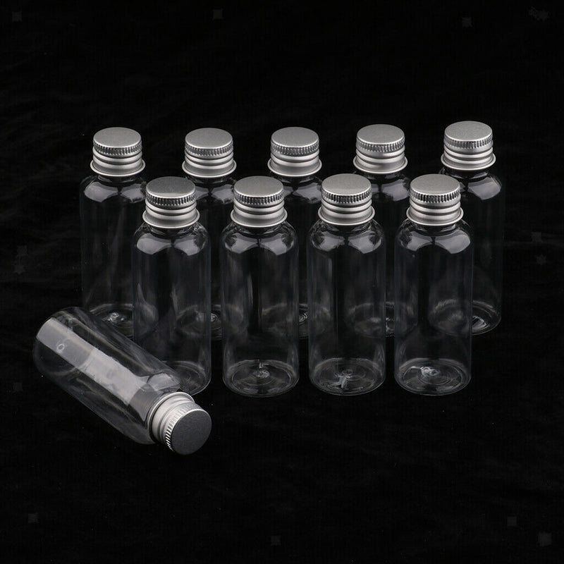 10 Pcs Lab Supplies Liquid Sample Plastic Bottles - Collection Vials - Clear