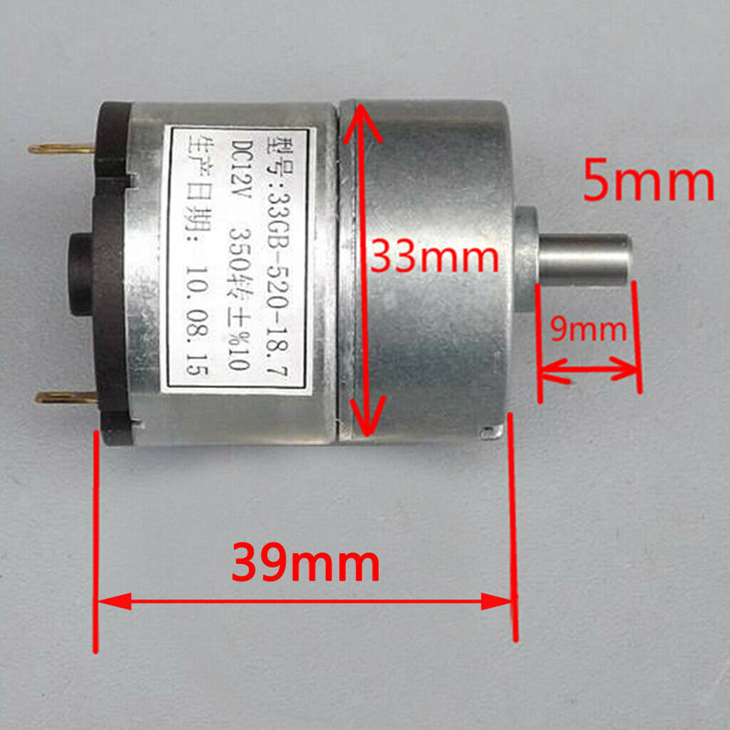 High Quality 33GB-520 DC Metal Gear Motor 170-350r/min for RC Robot Cars