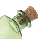 Mini Glass Color Bottles With Stopper Cork Rectangle DIY Little Bottle Xmas  Hn