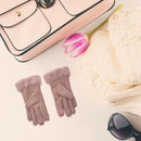Autumn and Winter Suede Gloves Women's Warm Press Screen Haired Gloves RidinQ6P7
