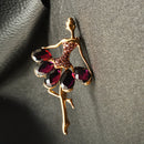 Clothing Alloy Ornament Ballerina Crystal Brooch Dancer Corsage Pin .