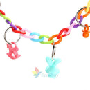 Colorful Parrot Parakeet Bird Cage Hammock Swing Hanging Playing Toys New A