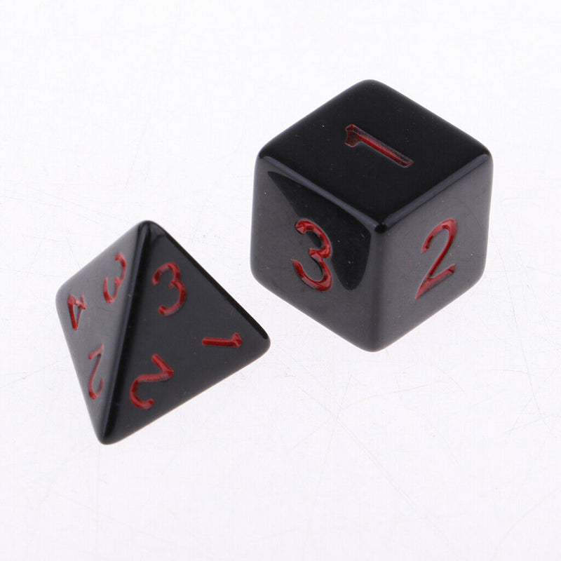 Pack Of 10 Polyhedral Dice For  DND Math Teaching Red