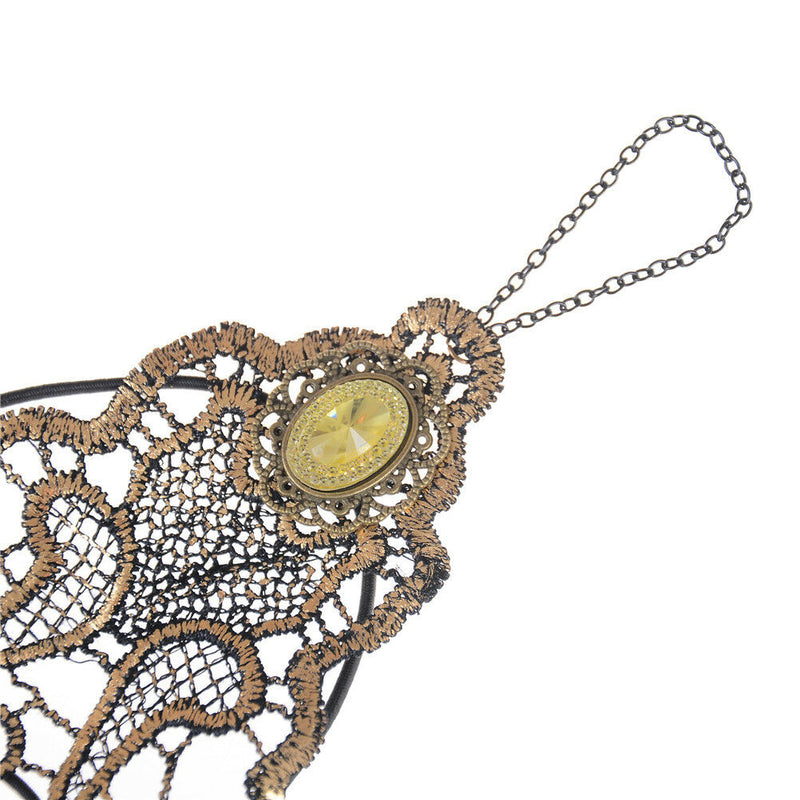 Sexy Women Ladies Steampunk Goth Party Costume Fingerless Wedding Gloves  LJ