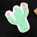 1Pc Cactus Ceramic Sauce Dessert Dish Plate Decorative Jewelry Holder Stora