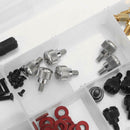 132pcs Personal Computer PC Screw Standoff Set Kit for Motherboard Fan SSD Black