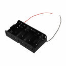 Spring Clip Black 4 x 1.5V D Size Battery Batteries Holder Case