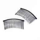 5pcs Fork Comb Fine Tooth Wedding Decoration Bride Hair Accessory (Black) A