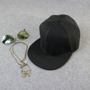 Black Blank Plain Snapback Hats Hip-Hop Adjustable Bboy Baseball Cap Unisex