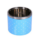 Stainless Steel Thermal Insulated Lunch Box Bento Food Container Handle Blue