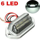Chrome 6LED License Number Plate Tag Interior Step Light For Boat RV Trailer OZ