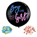 Boy Or Girl Balloon Gender Reveal Baby Shower Confetti Black Latex Ballon Pa Hn