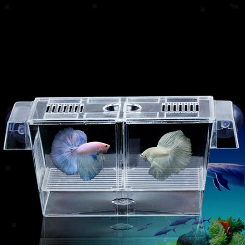 2xAquarium Fish Breeding Box Fry Trap Hatchery Floating Breeder Nursery Box