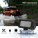 7 inch 4-Row 480W LED Work Light Pod Offroad Driving Lamp for Car Truck SUV