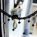 1Pc Women's Black Tassel Sexy Lace Crochet Water Drop Bib Necklace Hand Mad K8Q2