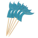 39pcs Mermaid Cupcake Toppers Ocean World Cake Picks for Birthday Party Decor ME