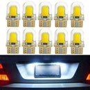 10Pcs T10 COB 4LED Instrument Light Crystal Light License Light W5W 3W Bulb A4A9