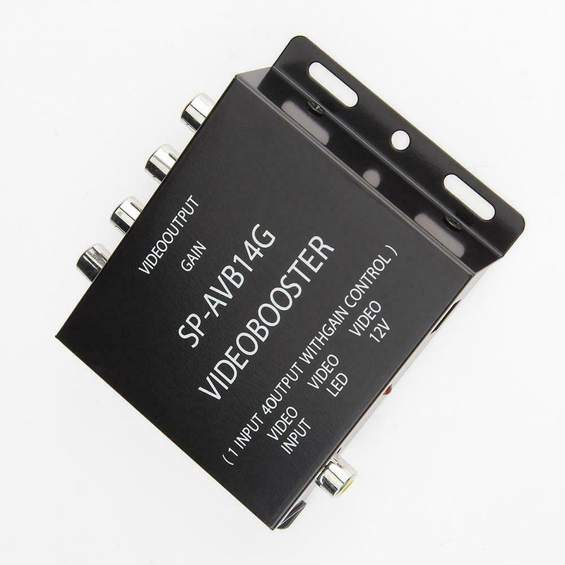 12V 1 Input to 4 Output RCA Car DVD Video Booster Amplifier Splitter Box