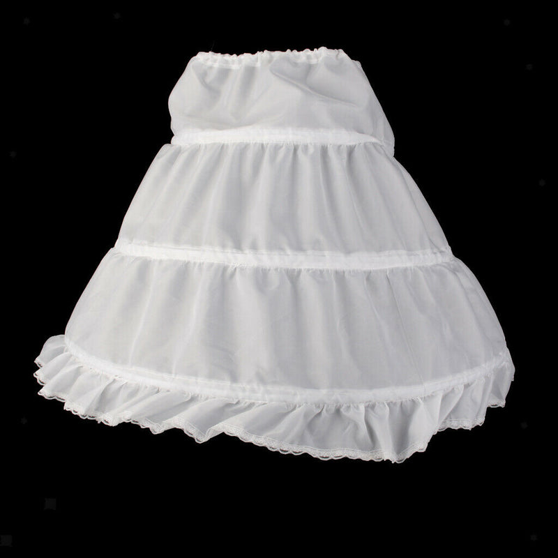 Bridesmaid Children Flowergirl Petticoat Little Gilrs Skirt Underskirt 2-14Y