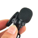 Clip On Lapel Microphone Hands Free Wired Condenser Mic Mini Lavalier 3.5mm N3Z8