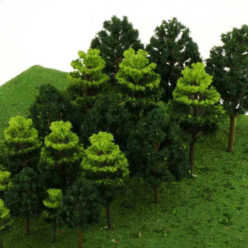 18pcs HO OO Scale Train Railroad Diorama Scenery Scene