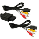 2X 6FT AV TV Video Cable Cord For Nintendo Gamecube SNES GC N64 System Cons G8Z9