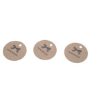100pcs Round HANDMADE Tag Kraft Paper Gift Label Card DIY Party Hanging Tag