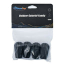 Set Of 4 Hiking Stick Tips Anti-slip Walking Pole Cap End Protector Black