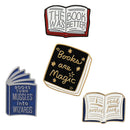 4pcs/set Cute Cartoon Magic Book Pins Brooches Metal Breastpin Party Accessory