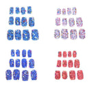 12Pcs/set Full Cover nails Reusable Short False Nails Tips Decoration Too_