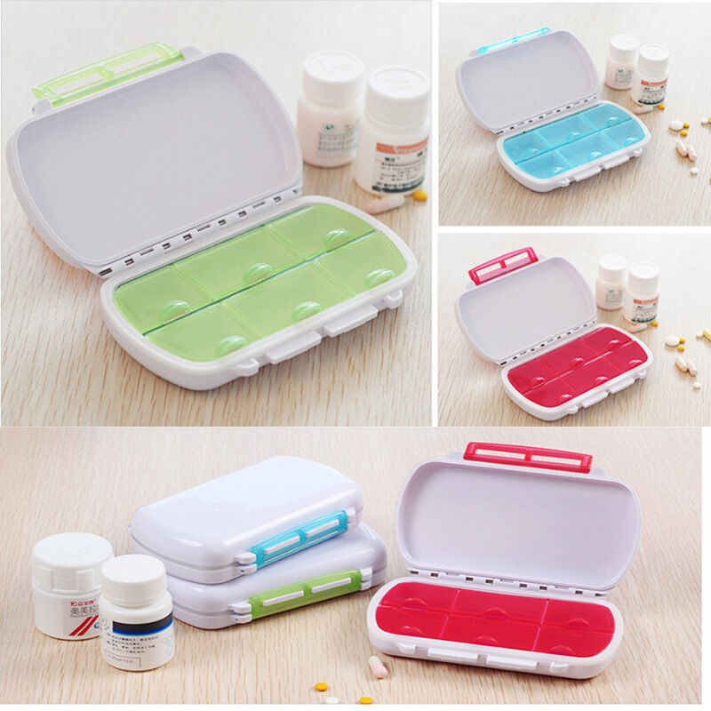 Pill Box Medicine Organiser Travel 6 Day Tablet Storage Dispenser Case 3CL