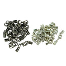 24 Sets Metal Crimp Cord Ends Ribbon Crimp Ends Crimp Connectors 12mm