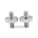 2PCS 1/4" 1/4" Male to 1/4" Male Threaded Screw Adapter Double Head Screw ME