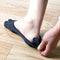 1 Pair Five Finger Toe Socks Elastic Solid Summer Boat Socks (Navy Blue) A