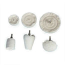 9Pcs Polishing Kit Dome Goblet Cylinder Mop Buffing Wheel Compound T-Shaped