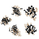 100pcs 6-12mm Solid Black Safety Eyes for Teddy Bear Soft Toys DIY Making