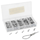 250Pcs/Set Single Barrel Crimping Sleeve Fishing Line Wire Leader Copper Tu