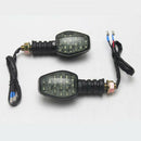 2 Piece Motorbike LED Turn Signal Light Amber Indicator With Smoke Lens
