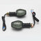 2 Piece Motorbike LED Turn Signal Light Amber Indicator With Smoke Lens