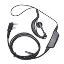 4X(G Shape Earpiece Headset Ppt For 2 Pin Kenwood For Puxing Quansheng WeieI2V9)
