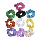 10Pcs Hair Scrunchies Pack Satin Bands Elastic Ponytail Holder Tie F. Women Girl
