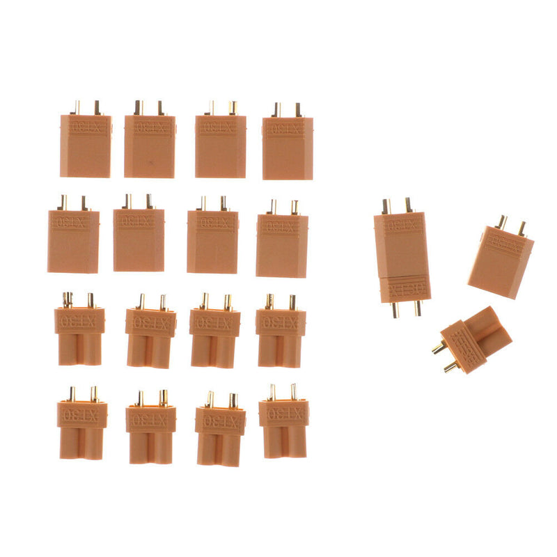 10 Pair Amass XT30 XT30U Bullet Connector Banane Male Female with Heat Shrink FT