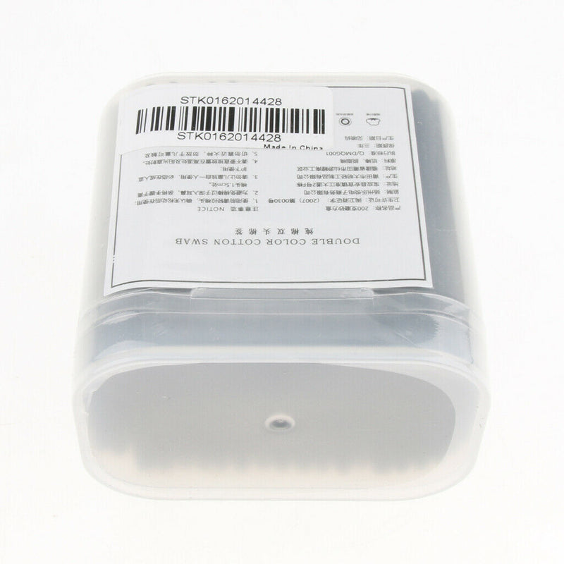 Wooden Charcoal Cotton Swabs - 200 Pack - Double Sided Tips Sticks for Makeup,