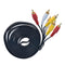 Triple 3 RCA Phono Male Plug to Plug Audio Composite Video AV Cable TV Lead,a